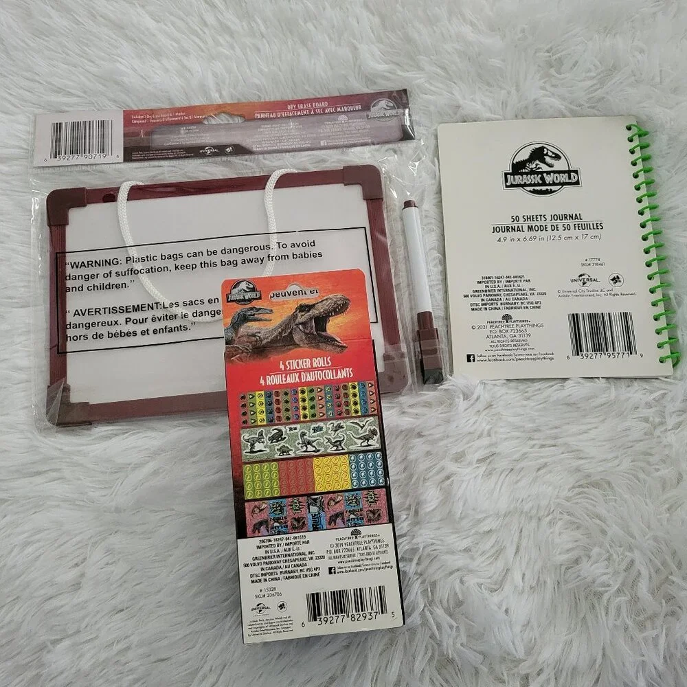 Jurassic World Notebook, Stickers, & Dry Erase Board Set